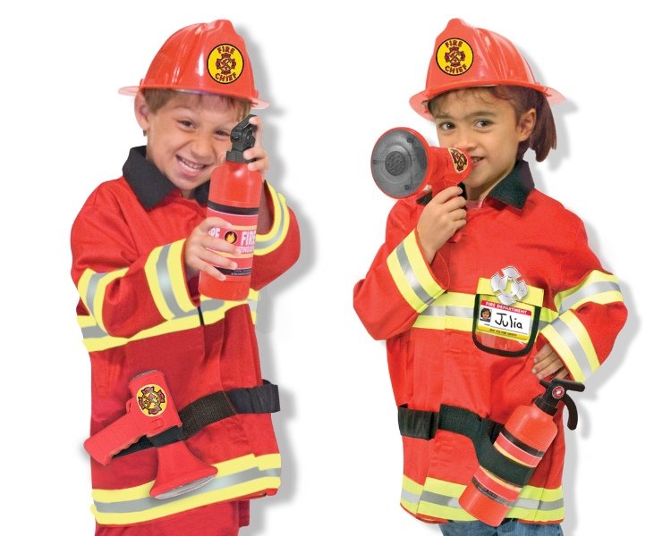 ชุดนักดับเพลิง ฟรีไซส์ 3-6 ขวบ สูง 100-135 cm Melissa & Doug Role Play Costume - Fire Chief รุ่น 4834 ของเล่นเสริมพัฒนาการเด็ก