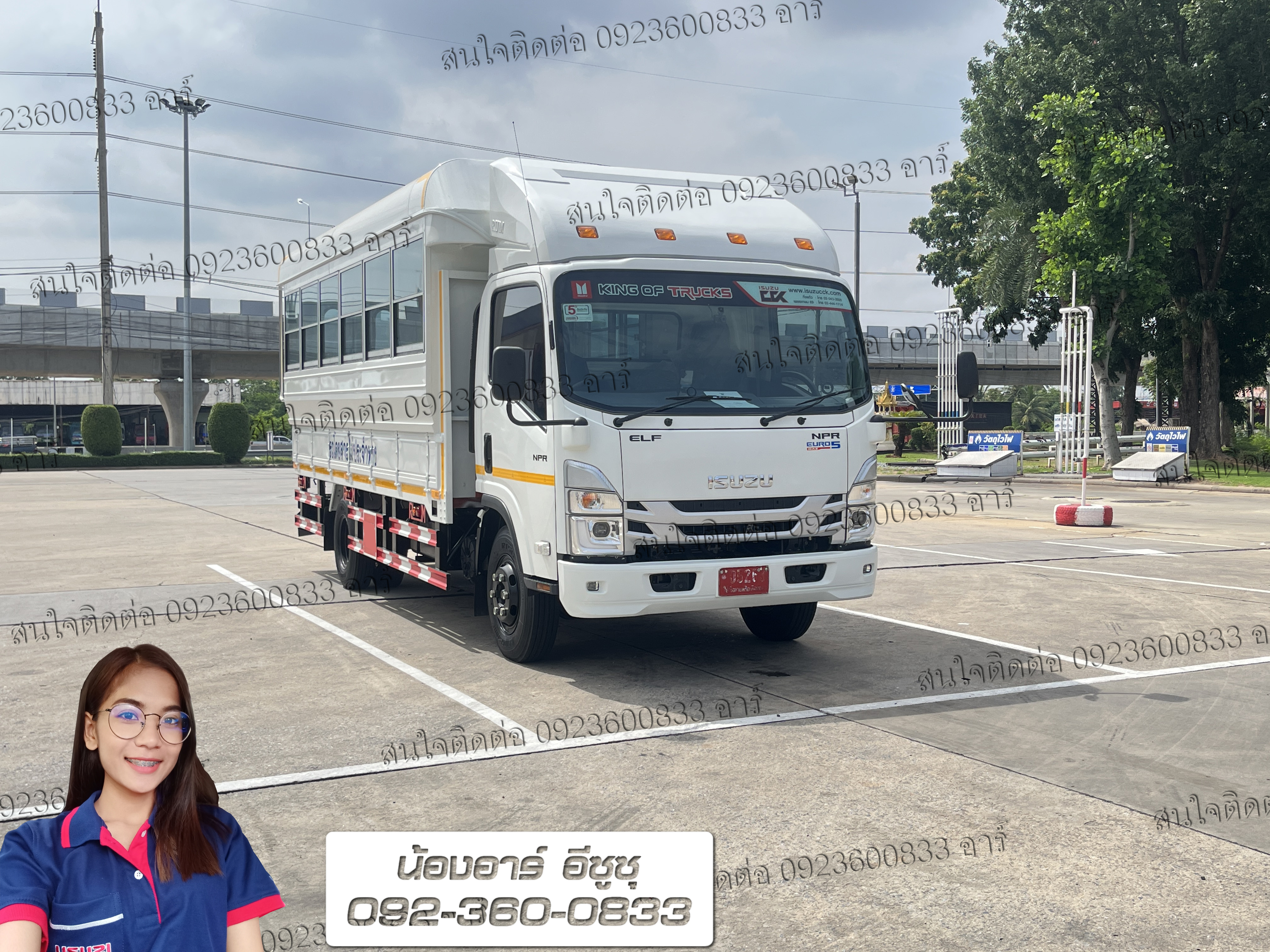 6 ล้อ ISUZU NPR Euro5 Max รถโดยสารแบบสองแถว
