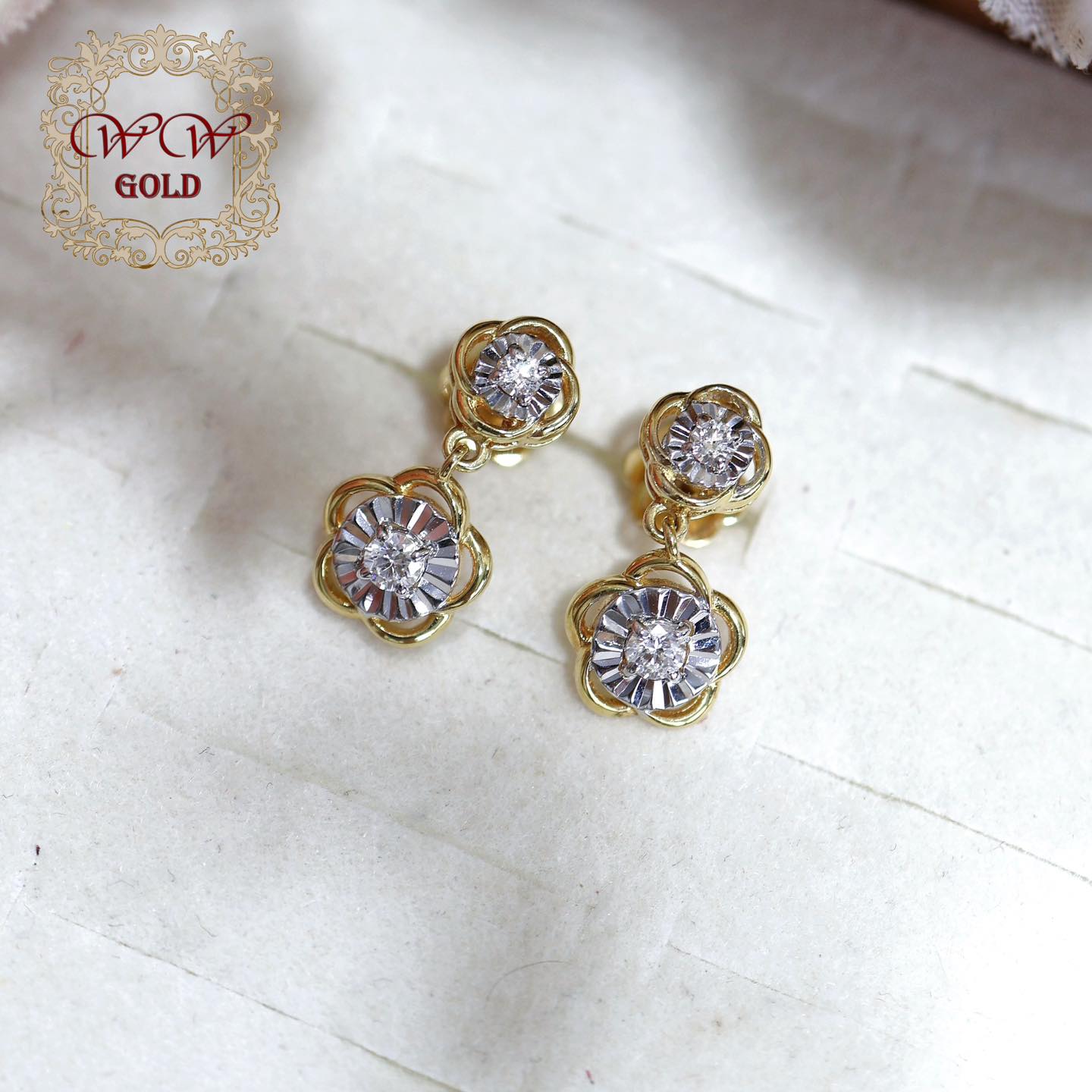 ต่างหูตุ้งติ้งดอกไม้