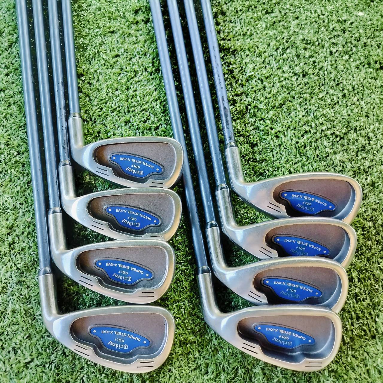 **ไม้กอล์ฟสำหรับผู้หญิง** ชุดเหล็ก TRIDENT GOLF SUPER STEEL X-XVII ก้าน BCH 65i LADIE'S เหล็ก CAVITY ลึก ใบใหญ่ ไม้กอล์ฟพรีเมี่ยมมือสอง ของแท้ By NakaraLuxurious