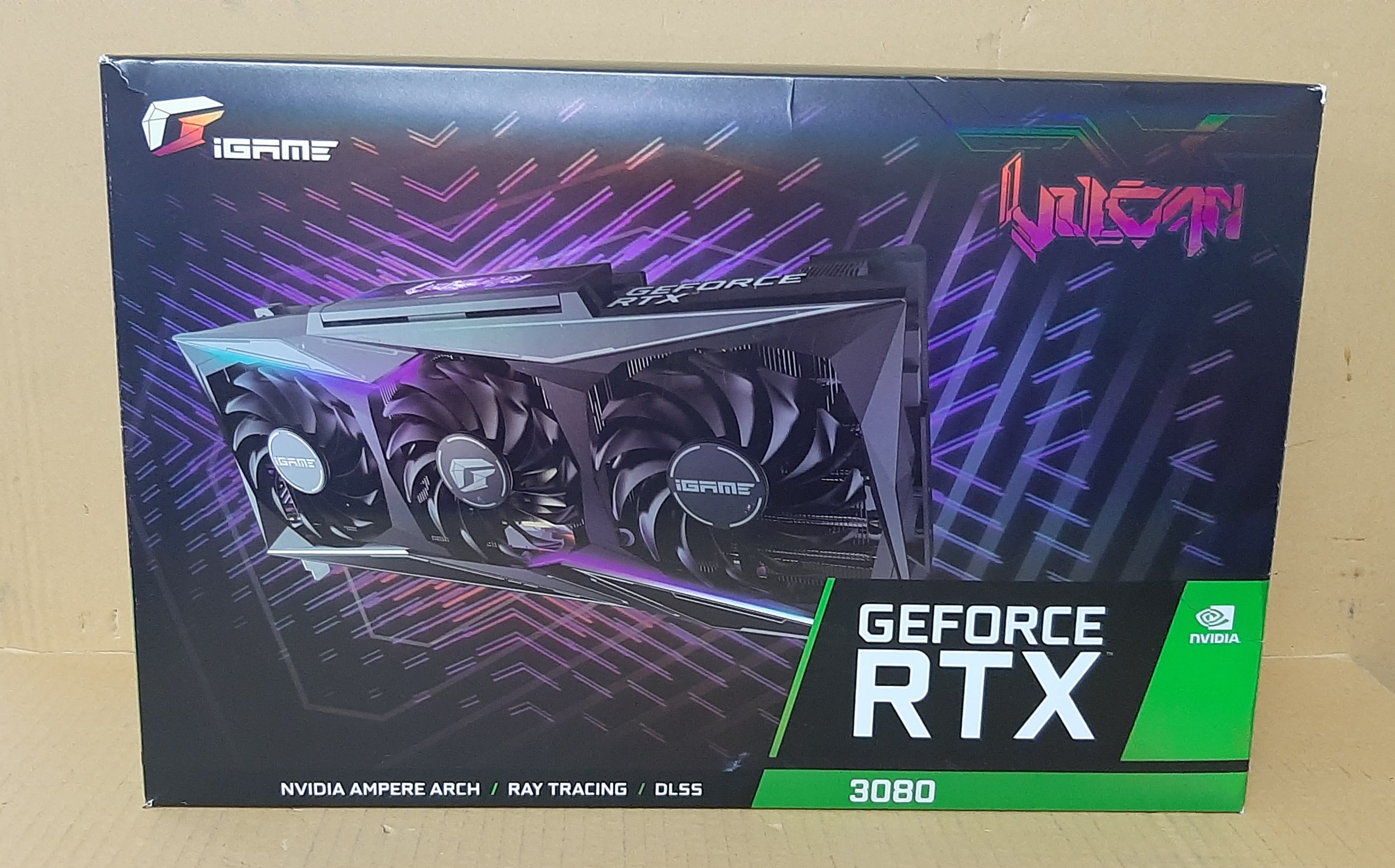 VGA การ์ดจอแสดงผล ยี่ห้อ Nvidia รุ่น iGame GeForce RTX3080 10GB DDR6 Vulcan OC-V สภาพดี มือสอง ประกันร้าน 1 เดือน