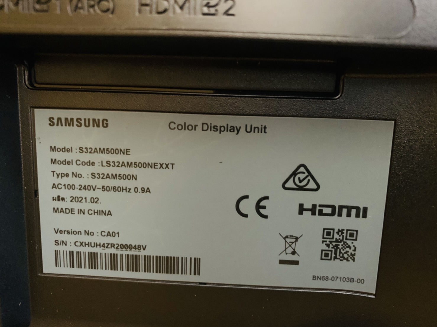 Monitor 32'' SAMSUNG LS32AM500NEXXT (SMART MONITOR) มีกล่อง