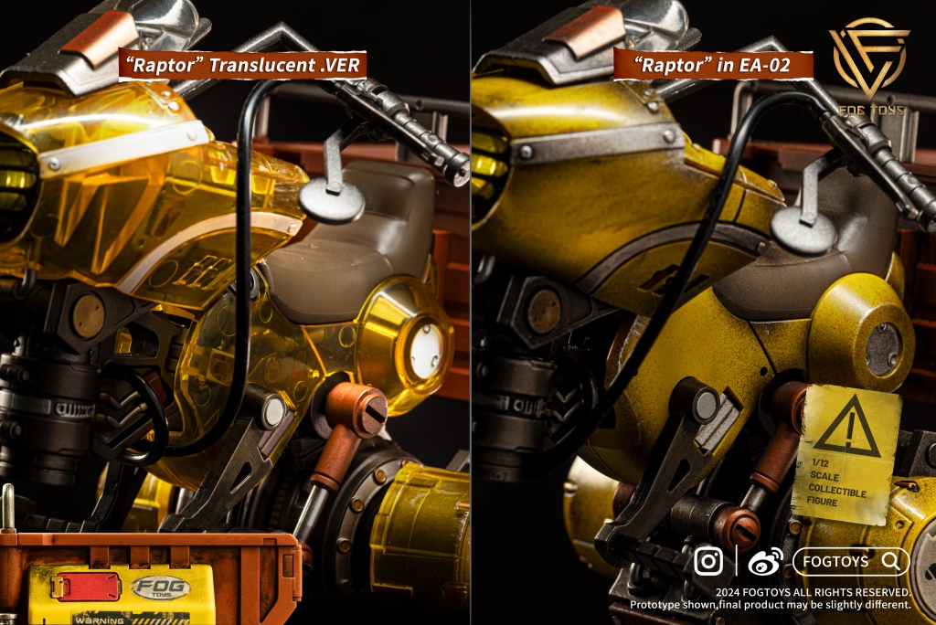[สั่งจอง] FOGTOYS 1/12 : Moveable Vehicle “Raptor” Translucent .VER（02RT）
