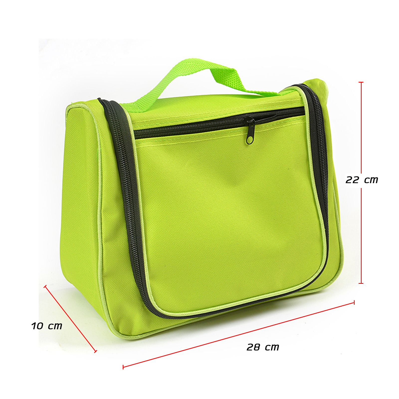 กระเป๋าเก็บของ อาบน้ำ ทรงสี่เหลี่ยม มีซิป ผ้าไนลอน กระเป๋าอเนกประสงค์ มีให้เลือกหลายสี