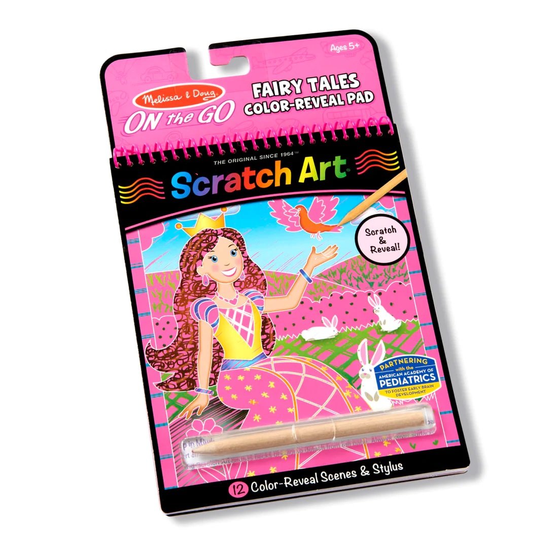 ชุดศิลปะขูดกระดาษ ตีมเจ้าหญิง พกพาง่าย Melissa & Doug On the Go Scratch Art Color Reveal Pad - Fairy Tales ของเล่นเสริมพัฒนาการ,ของเล่น