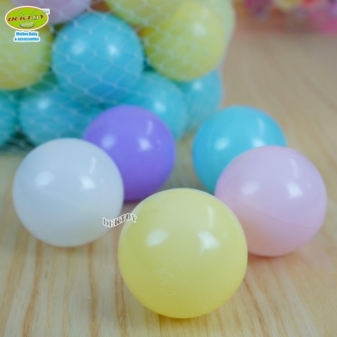 ของเล่นเด็ก SR TOY ลูกบอลพลาสติกหลากสี ขนาด 2.8 นิ้ว 100 ลูก