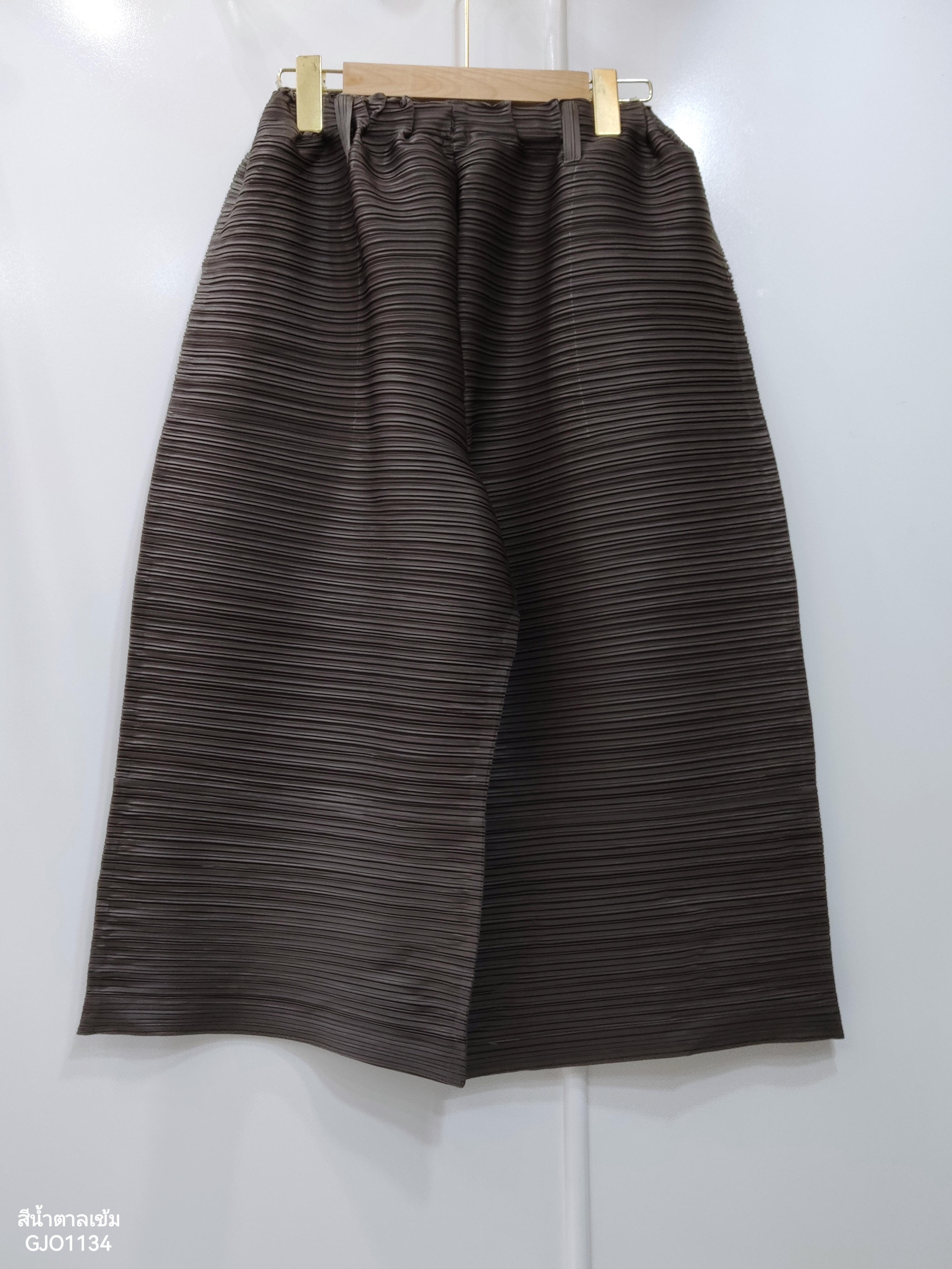 ยาว 32นิ้ว!! 2MUAY รุ่น GJO1134 กางเกงพลีทคุณภาพ CROPPED WIDE LEG PLEATED PANTS 12 สี FREE SIZE