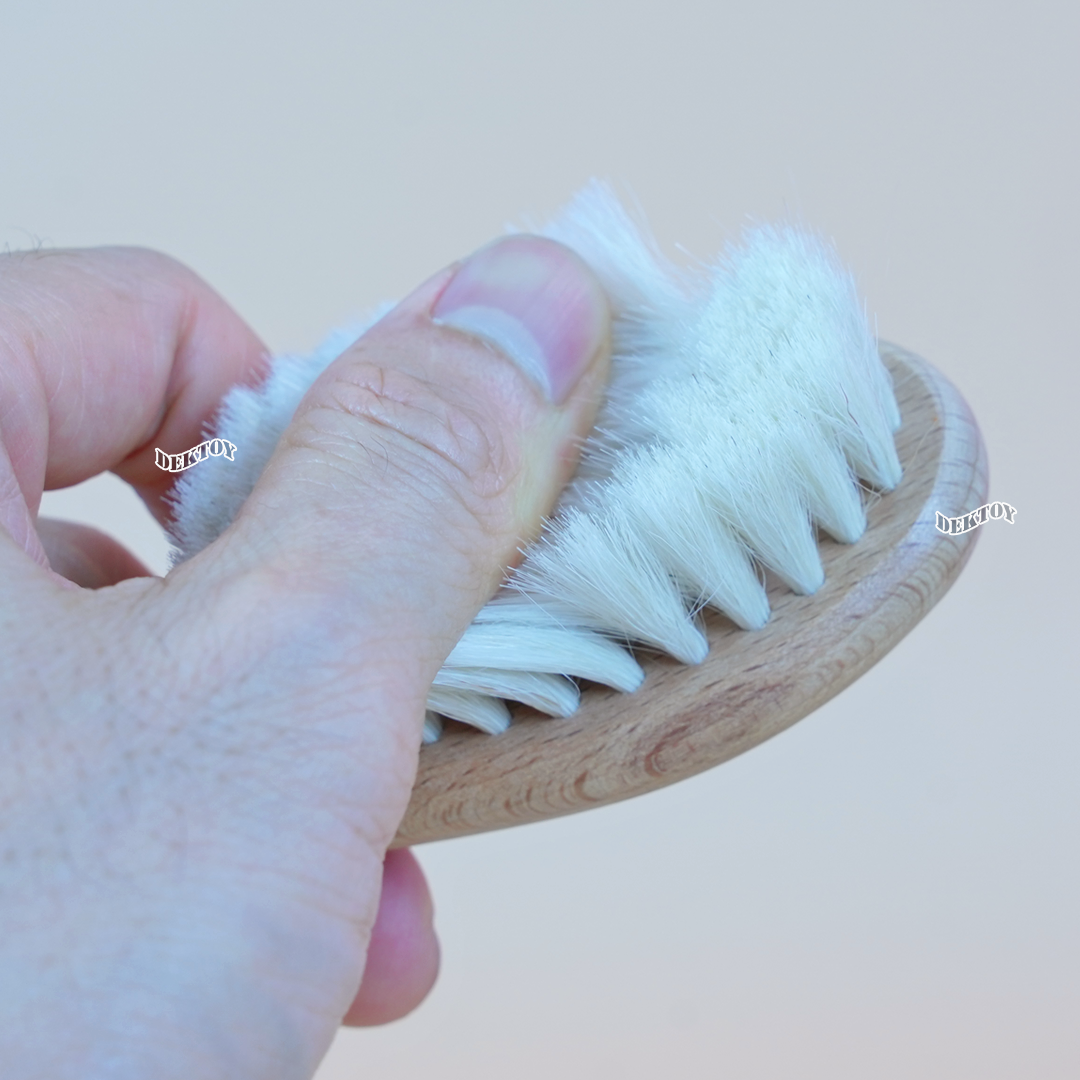 Fin แปรงหวีผมสำหรับเด็กไม้บีช ขนแพะนุ่มพิเศษ 1 เซ็ท 087