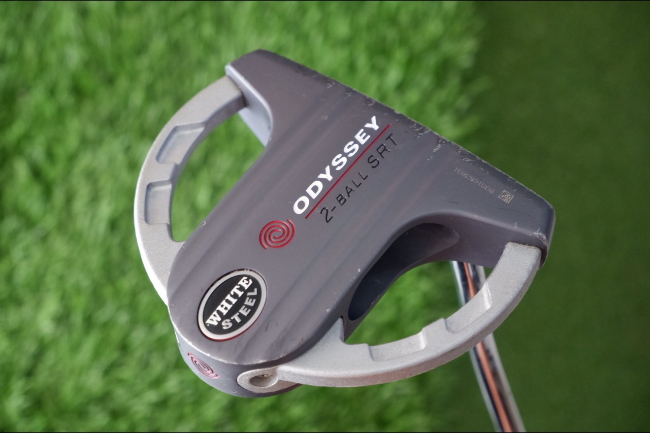 PUTTER ODYSSEY WHITE STEEL 2BALL SRT