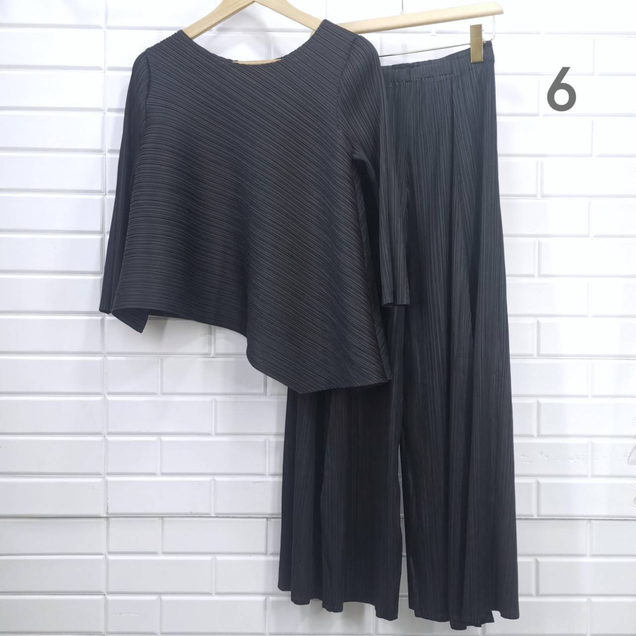กก ยาว 37.5นิ้ว 2MUAY รุ่น GJO7161 / GJO6972 ASYMMETRIC PLEATED SET ชุดอัดพลีท เซ็ตพลีทคุณภาพ 5สี FREE SIZE