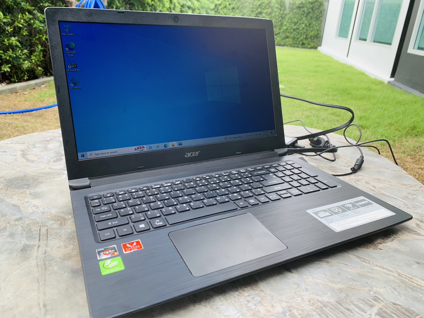 โน้ตบุ๊ค Notebook Acer Aspire3 A315-41-R5FC(Ryzen5 3500U/8GB/1TB)+Adapter คลิกขวามีเสียง กดใช้งานได้ปกติ