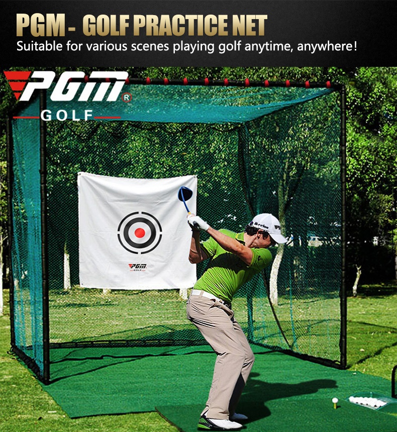 Drive Practice Net ตาข่ายซ้อมไดร์ฟ PGM LXW001 ขนาด 3M x 3M ขนาดใหญ่มาก แข็งแรงทนทาน ติดตั้งง่าย (ไม่รวมพรม Not including the mat)