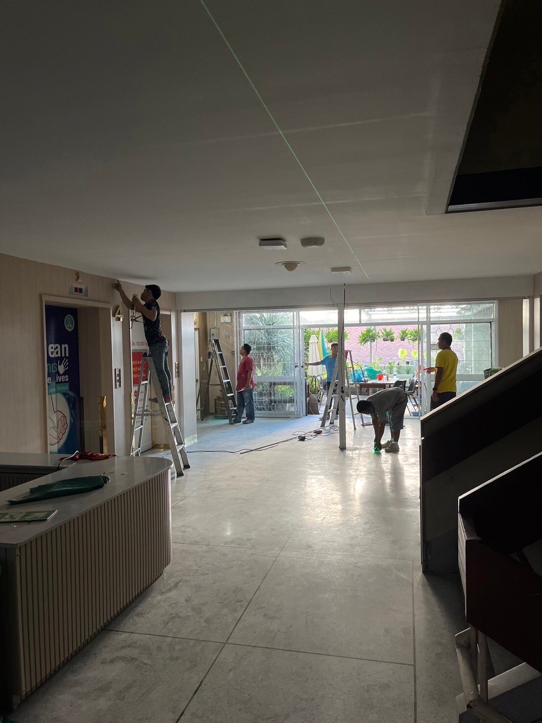 งานปรับปรุงโถงลิฟต์ รพ.ศิริราช (ตึกอัษฎางค์) ชั้น4