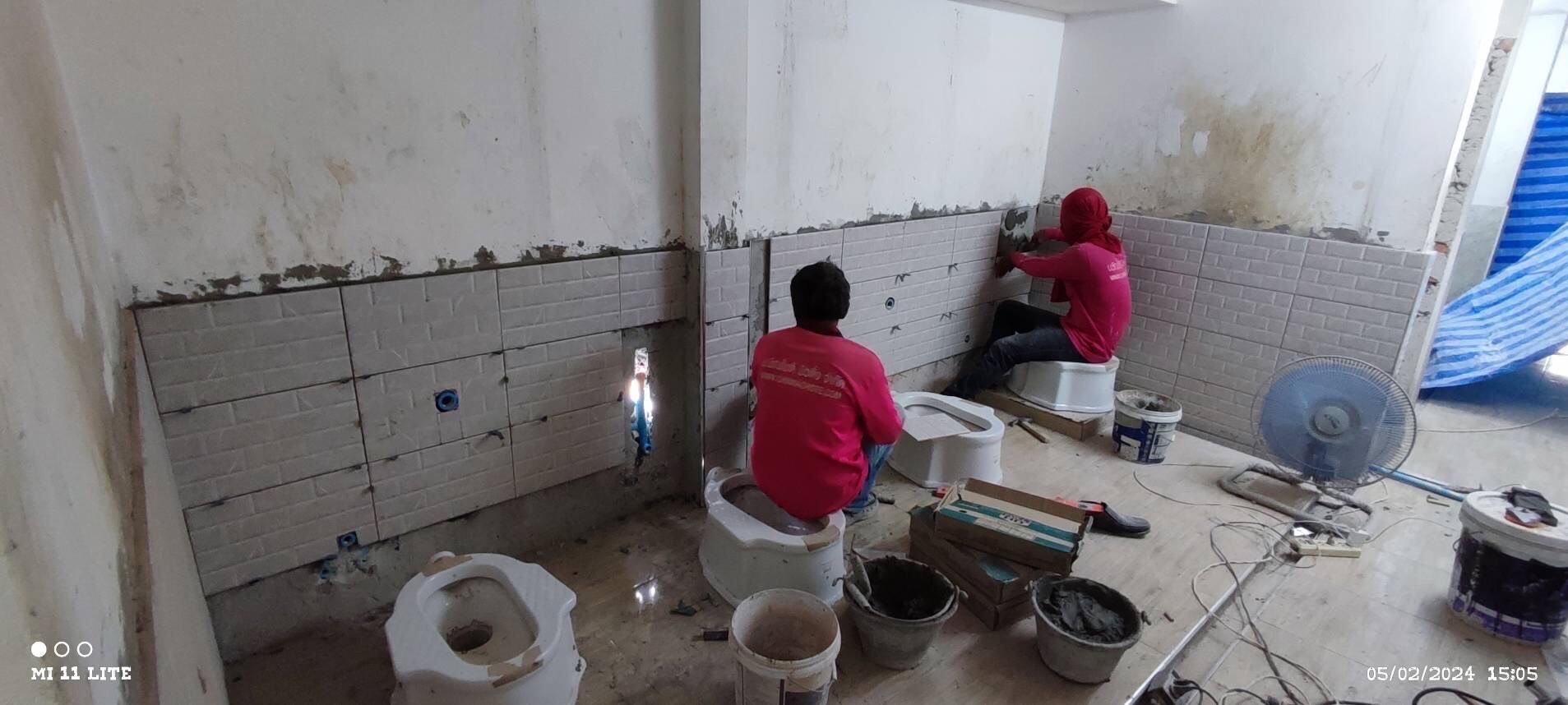 ปรับปรุงห้องน้ำโรงงานโดนัท NK