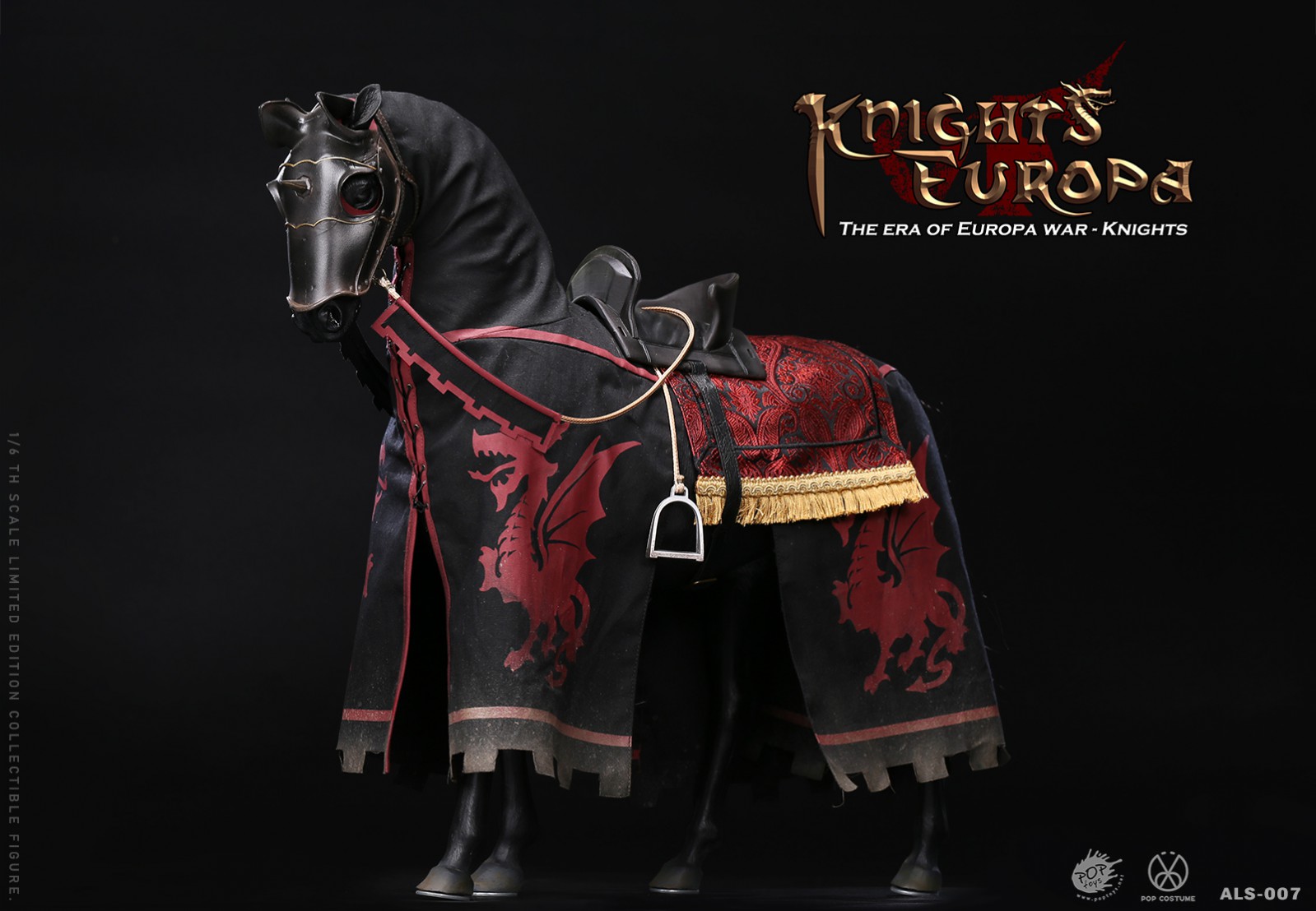 [สั่งจอง] POPTOYS 1/6 ALS006 /ALS007 Silver/Black armor horse