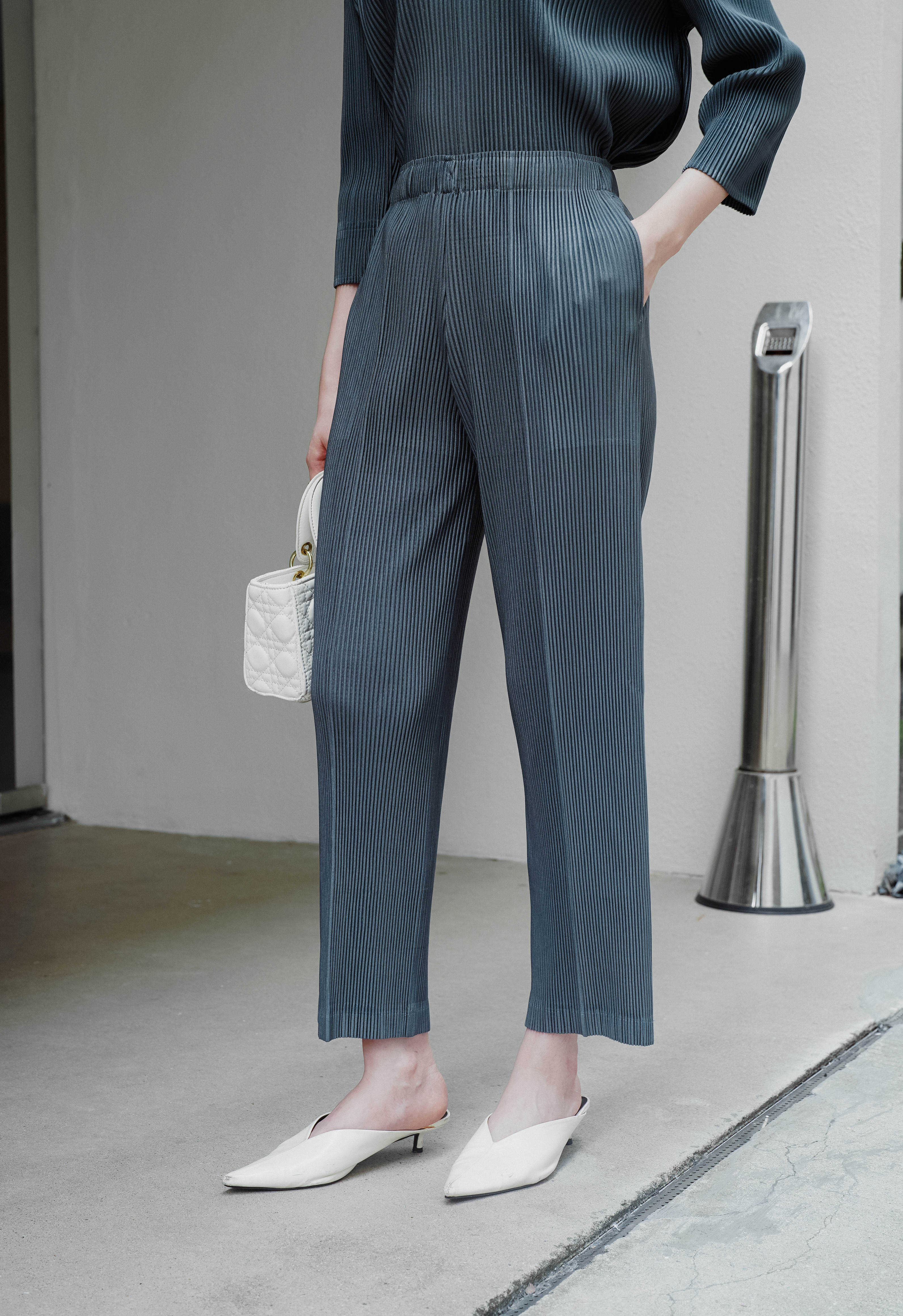ยาว 36 นิ้ว 2MUAY รุ่น GJO5083P กางเกงพลีทคุณภาพ THICK STRAIGHT PLEATED PANTS 6 สี FREE SIZE