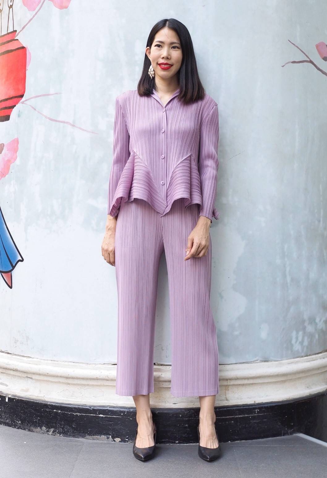 ยาว34นิ้ว! 2MUAY BASIC รุ่น GJO7573 กางเกงอัดพลีทคุณภาพ STRAIGHT PLEAT PANT 12สี FREE SIZE