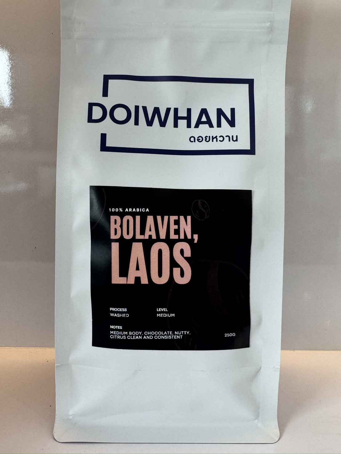 เมล็ดกาแฟคั่ว โบลาเวน LAOS Medium Light 250 กรัม