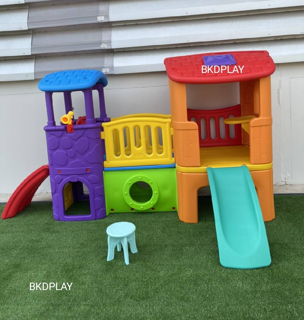บ้านน้อย2ชั้นหลากสี บ้านสไลเดอร์ สไลเดอร์พร้อมปีนป่าย บ้านสไลเดอร์ของเล่น บ้านน้อยสองชั้น สไลเดอร์บ้าน,กระดานลื่น , เครื่องเล่นสนามในร่ม กลางแจ้ง kidszone พร้อมส่ง