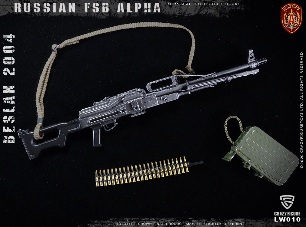 [สั่งจอง] Crazy Figure LW010 1/12 Russian alpha special forces machine gunner
