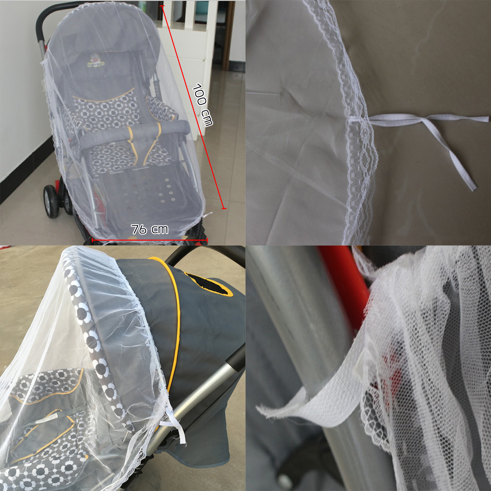 มุ้งครอบรถเข็นเด็ก กันยุง กันแมลง กันสิ่งแปลกปลอมได้ ตาข่ายอย่างดี ใช้สำหรับรถเข็นเด็ก
