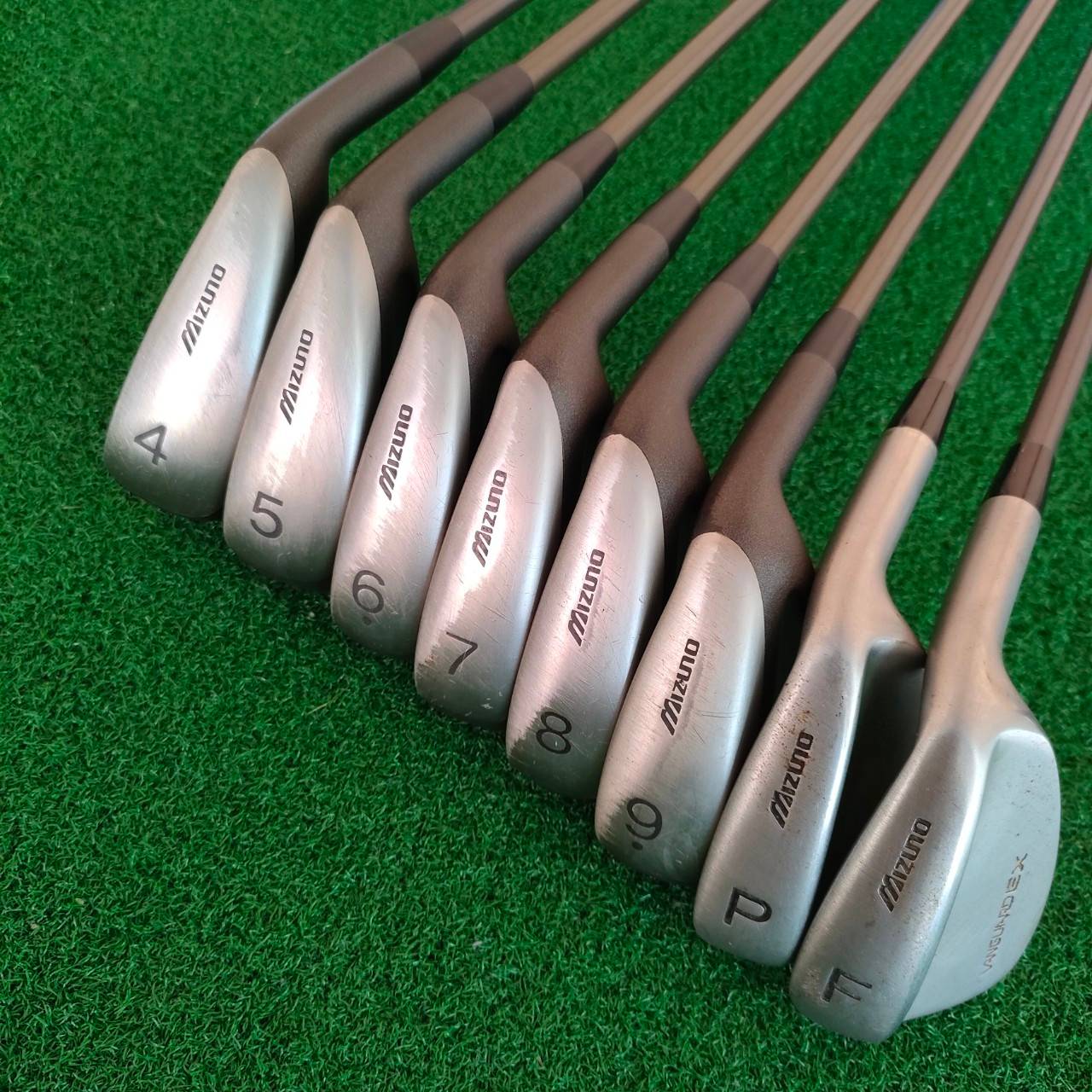 ชุดเหล็ก MIZUNO VANGUNRD EX มีเหล็ก 4 - 9 PW FW ก้าน TECHNO FLEX F-R สภาพสวยเดิม ก้านกริพเดิมหมด