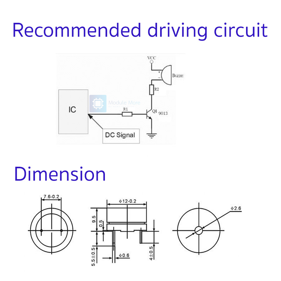 12V active buzzer electromagnetic SOT long sound