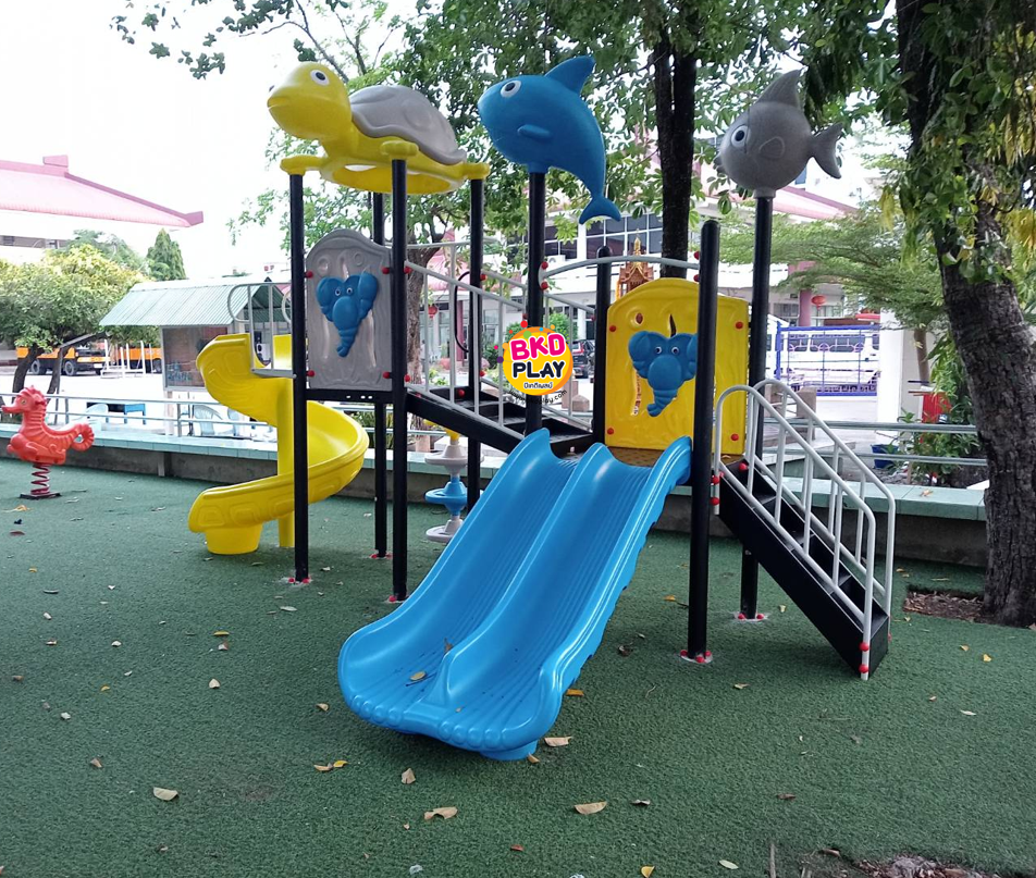 เครื่องเล่นสนามกลางแจ้ง-ในร่ม ชุด สัตว์ทะเลC ,สไลเดอร์ใหญ่,ครุภัณฑ์สนามเด็กเล่น,งบ.สพฐ,โครงการโรงเรียนประชารัฐ, เครื่องเล่นสนามระดับก่อนประถมศึกษา, งบประมาณ80,000 playground,สไลเดอร์,ของเล่นเสริมพัฒนาการ,เครื่องเล่นสนาม, สนามเด็กเล่น