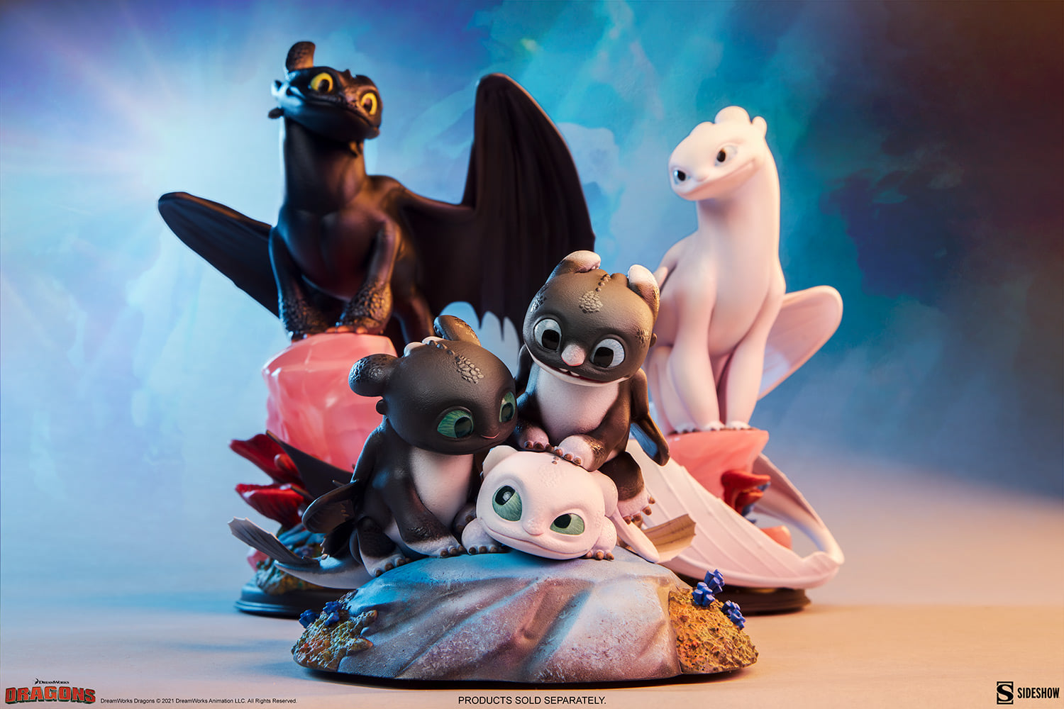 [สั่งจอง] Sideshow 200617 : How to Train Your Dragon III - Dart, Pouncer, and Ruffrunner