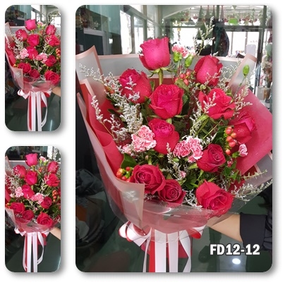 FD12-12 : ช่อกุหลาบแดง