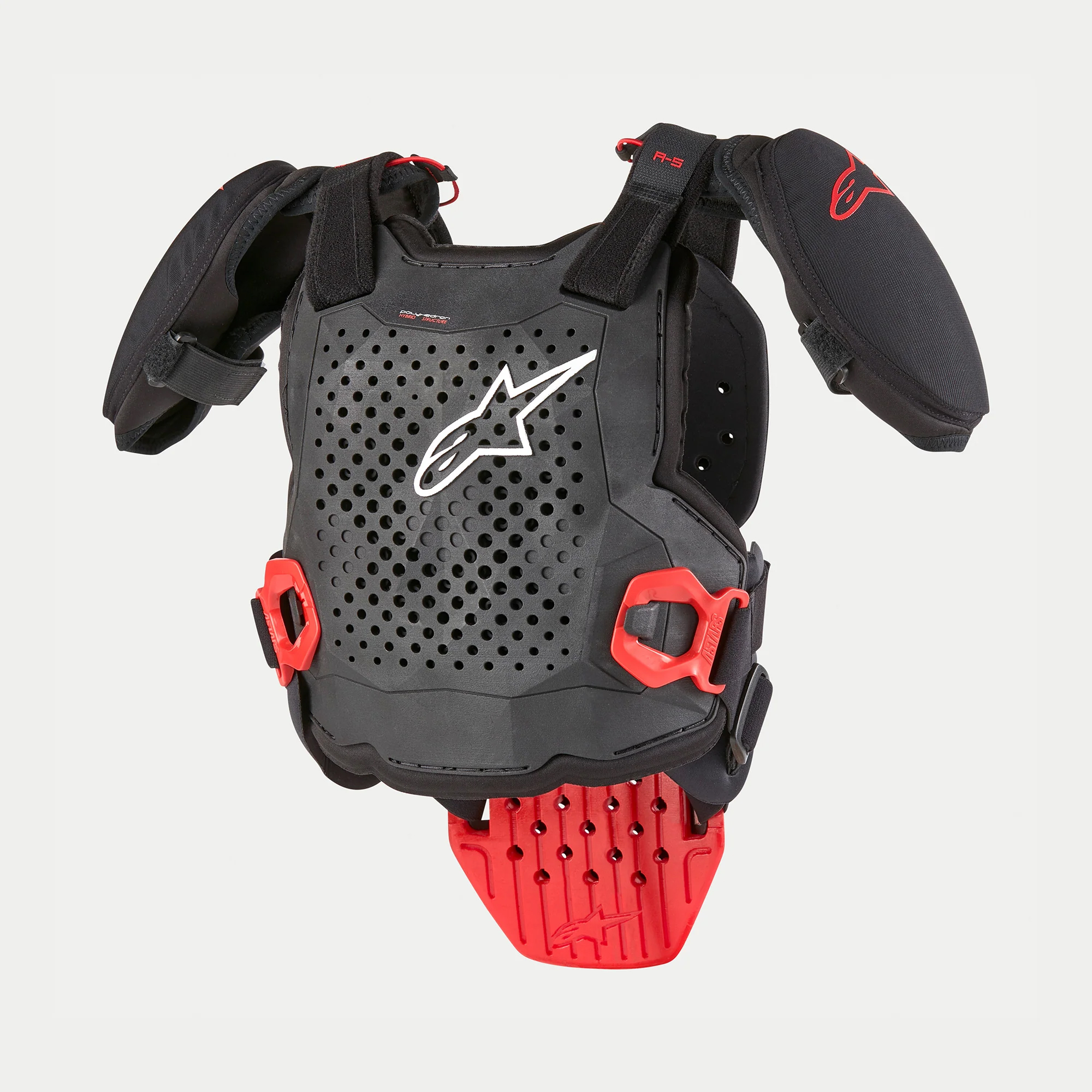 เกาะเด็ก Alpinestars A-5 S Youth Chest Protector - Black/White/Red