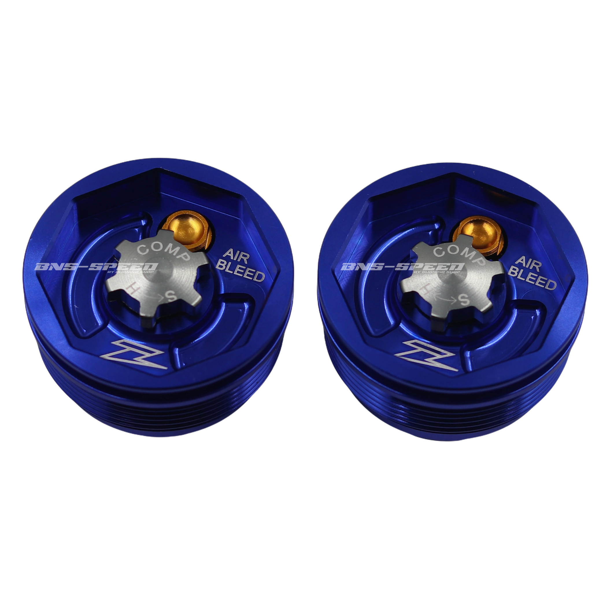 หัวโช้ค Zeta Front Fork Top Cap Blue - Yamaha, Kawasaki, Suzuki, Husqvarna, Gasgas, Sherco