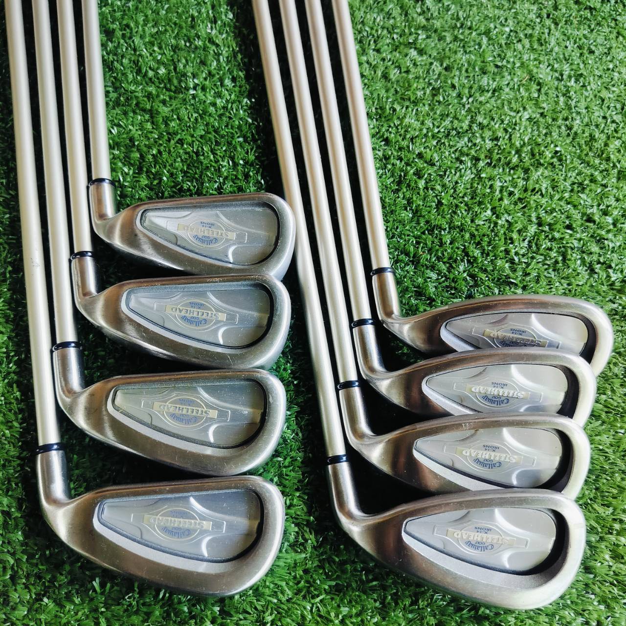 *** ไม้กอล์ฟสำหรับผู้หญิง *** ชุดเหล็ก Callaway X-14 GEMS ตีง่าย ก้านเบา ก้านเสียบแบบเจาะทะลุ CAVITY ลึกค่ะ มีเหล็ก 4 5 6 7 8 9 P S ไม้กอล์ฟพรีเมี่ยมมือสอง ของแท้ By NakaraLuxurious