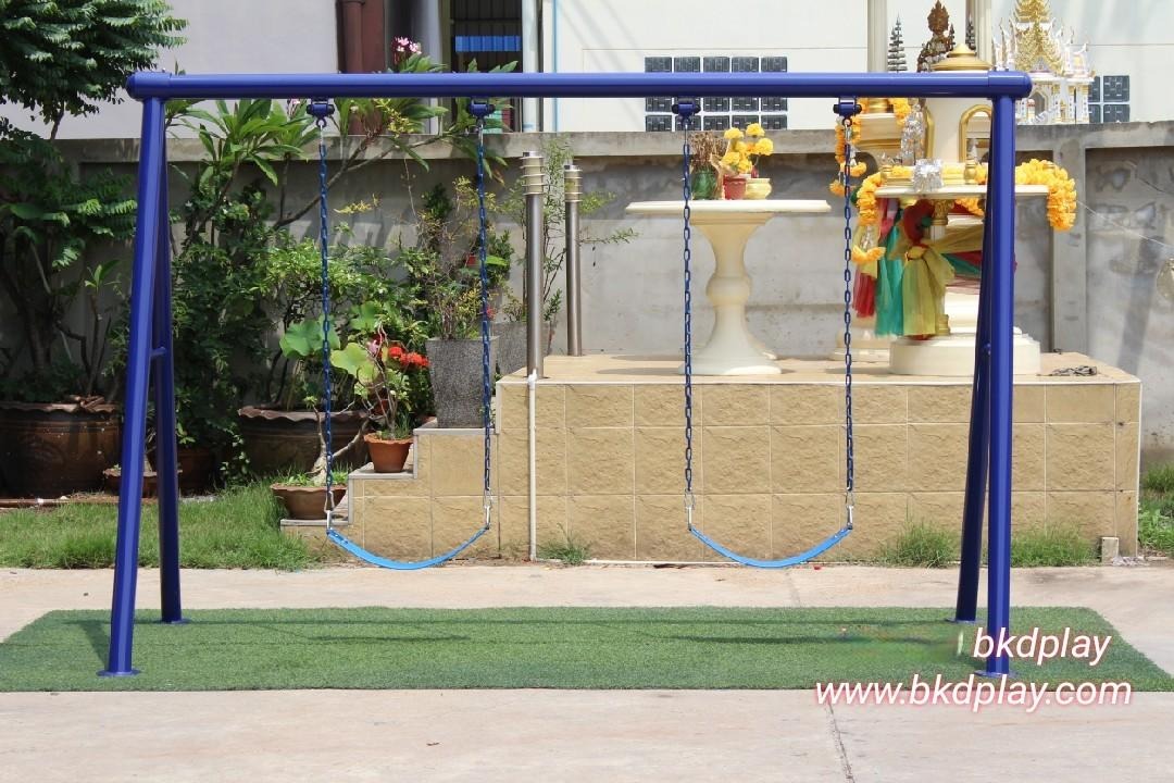 ชิงช้า2ที่นั่งโครงเหล็ก ชิงช้าเด็กโต เสาใหญ่ พร้อมส่ง, ชิงช้าเหล็ก ของเล่นสนาม, เครื่องเล่นสนามกลางแจ้ง พร้อมส่ง