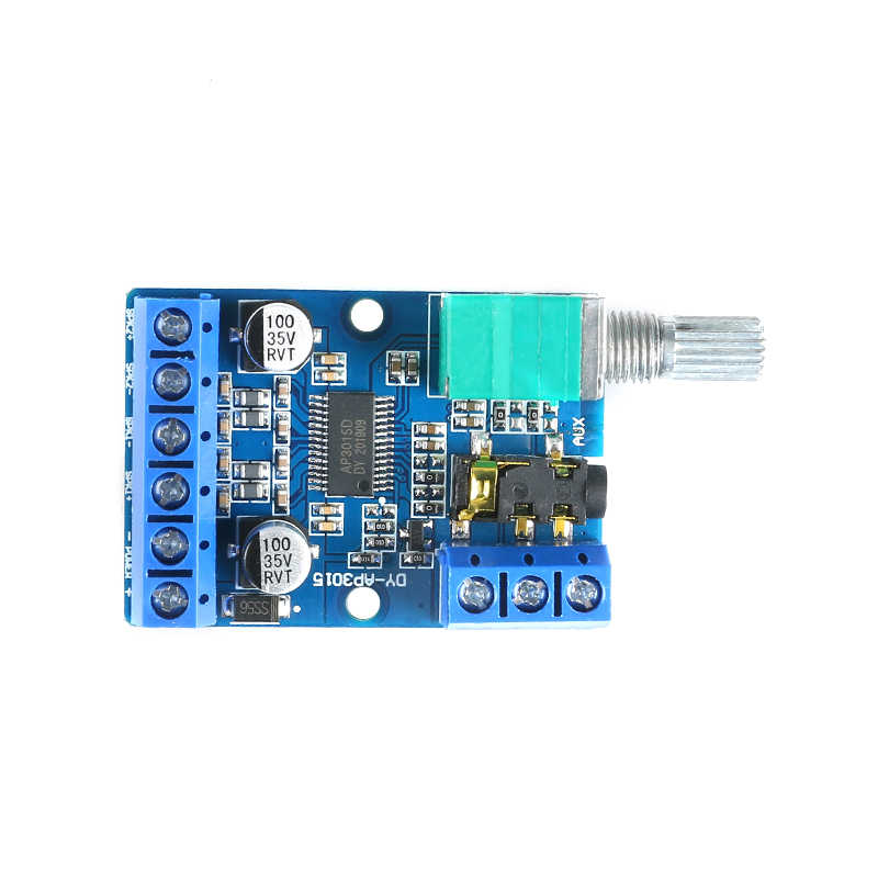 โมดูลขยายเสียง Power amplifier แบบ stereo DY-AP3015 DC 8-24V 30W * 2 Class D Dual Channel High Power Stereo Digital Amplifier Board with Adjustable Volume Potentiometer