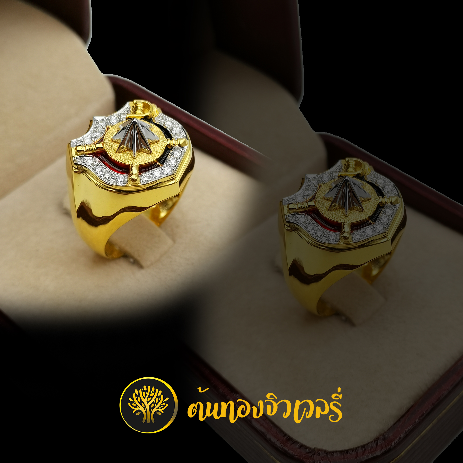 แหวนตราตำรวจ ล้อมเพชร
