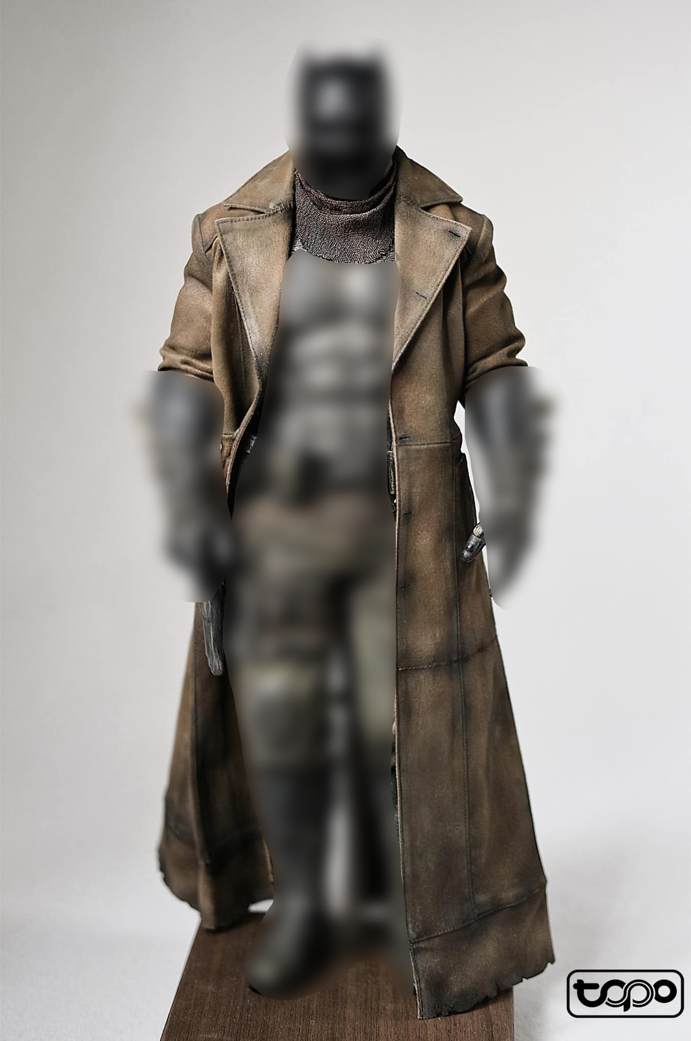 [พร้อมส่ง]TOPO TP014 1/6 : Leather like Long Coat เฉพาะเสื้อคลุมผ้า แถมโบนัสรอบพรี ผ้าพันคอ สายรัดแขน เข็มขัด