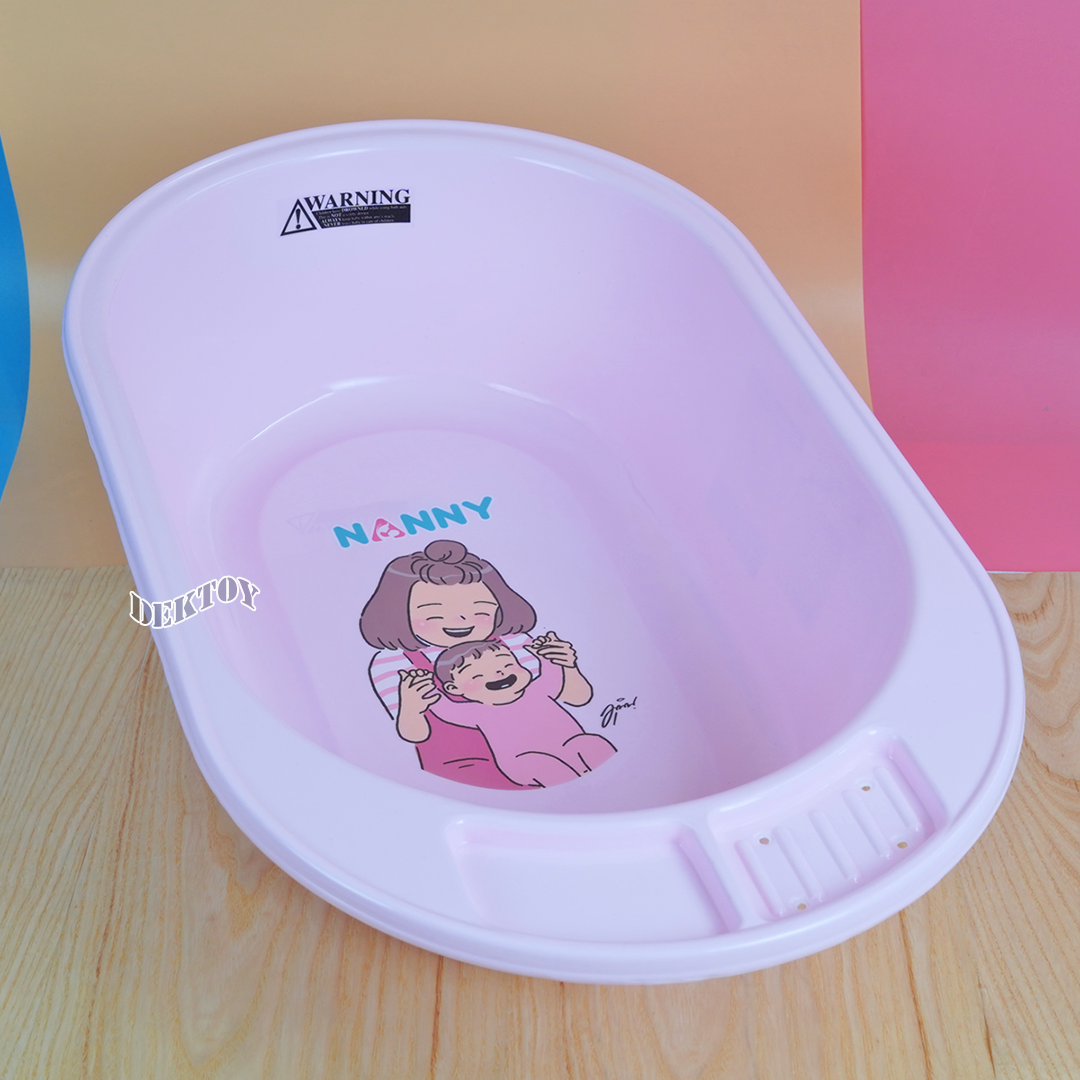 Nanny อ่างอาบน้ำเด็ก รุ่น CLASSIC ขนาดเล็ก ลายมุนิน (สีชมพู) 3069MUPI