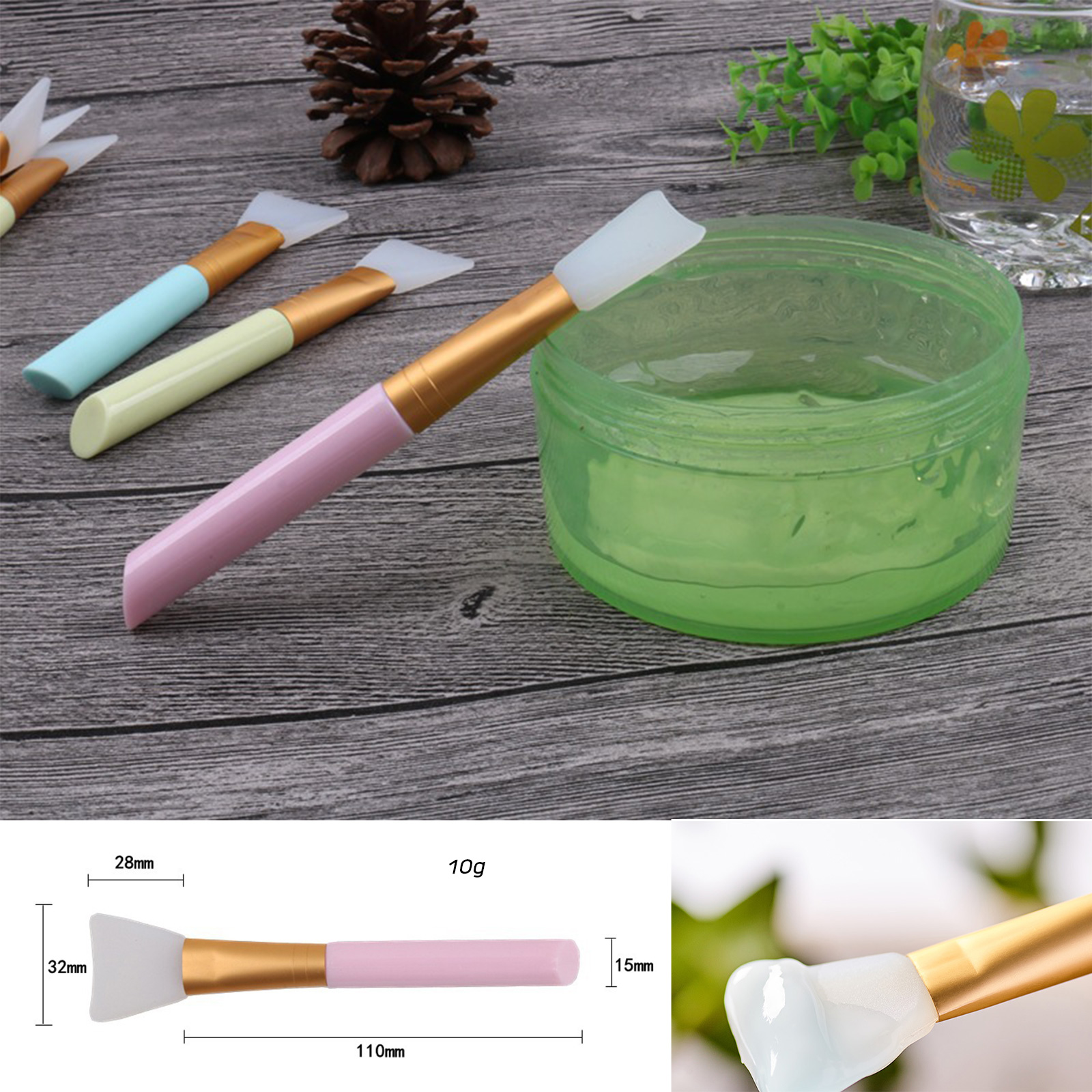 แปรงทาครีม ซิลิโคน สปา โคลนมาร์คหน้า ซิลิโคนอ่อนนุ่ม ยืดหยุ่น ทาครีมได้ทั่วถึง ใช้ตักแบ่ง ปาด ครีมบำรุงผิว