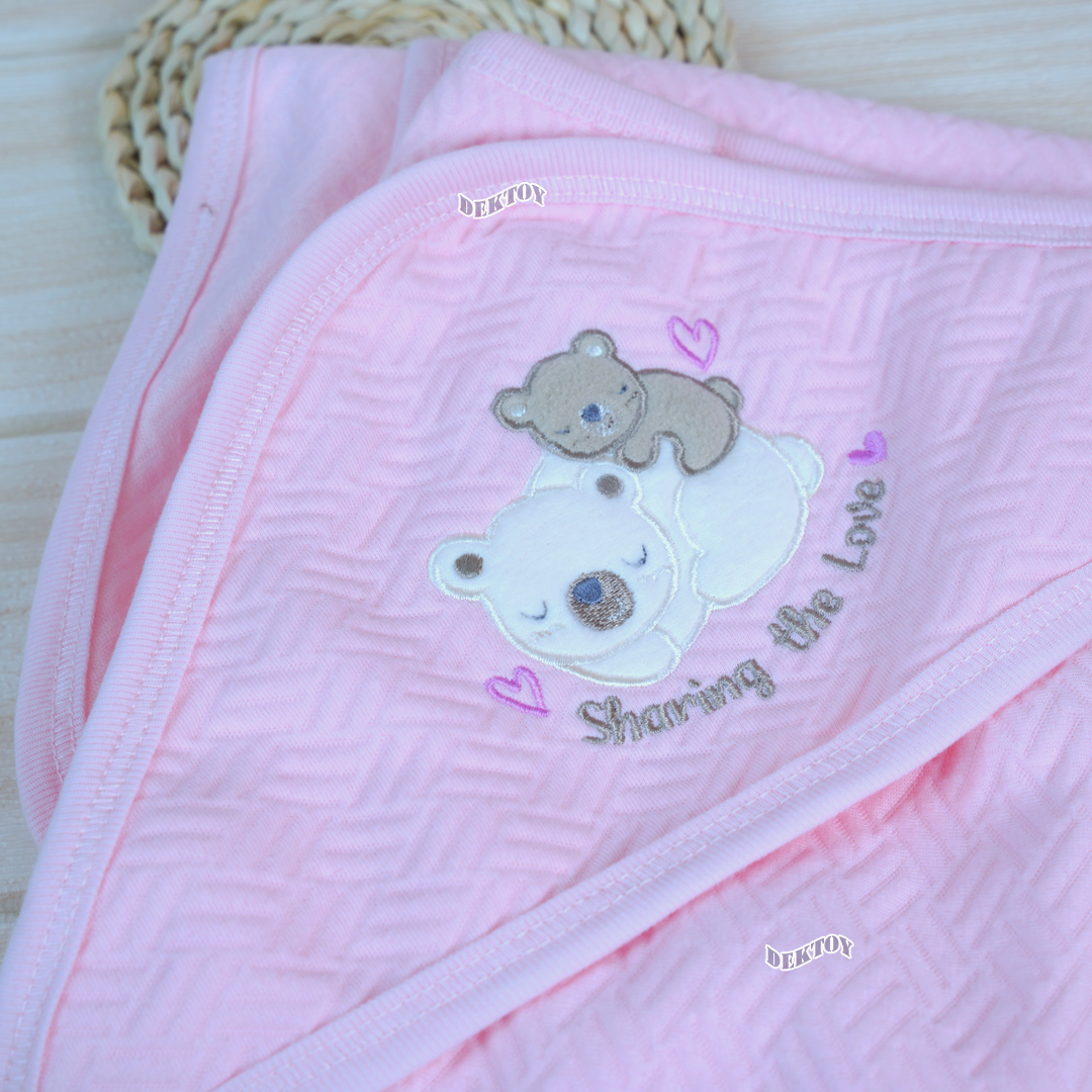 First Wear ผ้าห่อตัวเด็กทารก แบบสำเร็จรูป ผ้าแซนวิช ไซส์ 72x89 ซม.