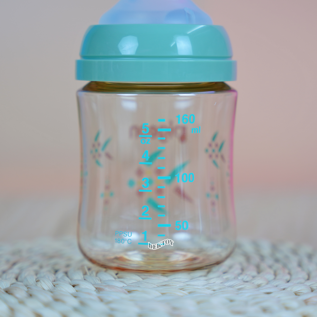 Pigeon Pla- Tapien พีเจ้น ปลาตะเพียน ขวดนมคอกว้างสีชา PPSU ขนาด 5 ออนซ์ แพคคู่