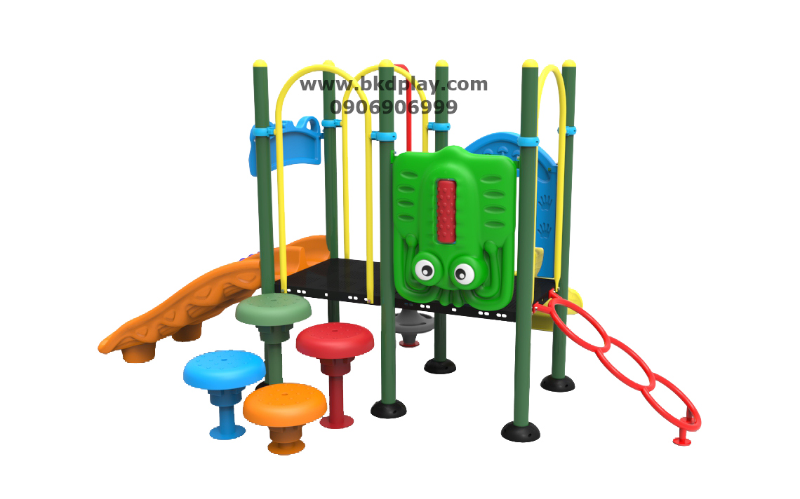 ชุดหอสไลด์ปีนป่ายอนุบาล-13 เครื่องเล่นสนาม กลางแจ้ง เครื่องเล่นสนามผลิตในไทย สั่งผลิต 10-20 วัน ขนาด: กว้าง 300 X 400 X 200 ซม.