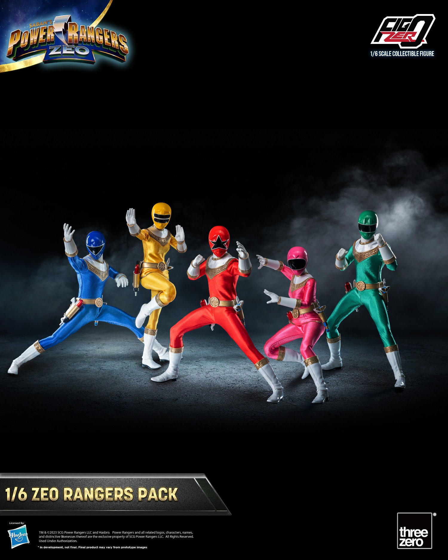 [สั่งจอง] Threeaero 3Z07620W0 FigZero 1/6 : Power Rangers Zeo - Zeo Rangers Pack