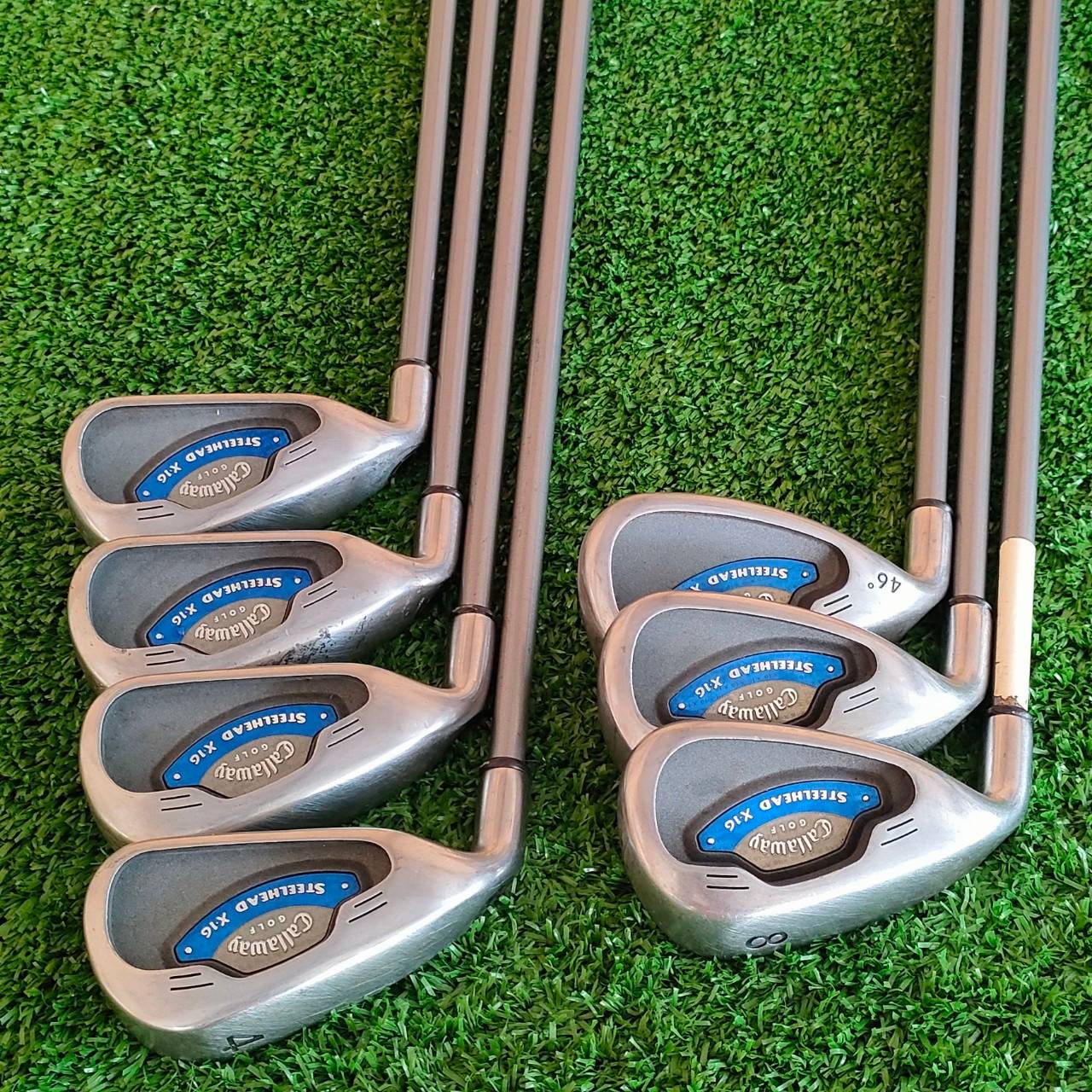 ** ไม้กอล์ฟสำหรับท่านที่ถนัดซ้าย ** ชุดเหล็ก CALLAWAY STEELHEAD X-16 มีเหล็ก 4-9 เเละ PW