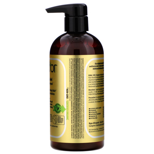 Pura dor Premium Organic Anti-Hair Thinning Shampoo (Gold Label) แชมพูป้องกันผมบาง สุตรเข้มข้น