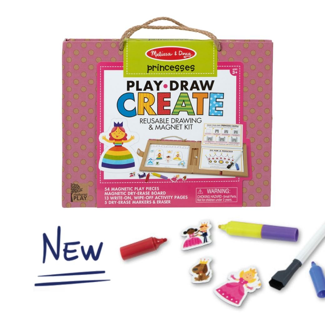 ชุดครีเอทและวาดเขียนรียูส รุ่นเจ้าหญิง Melissa & Doug Play, Draw, Create Reusable Drawing & Magnet Kit Princesses