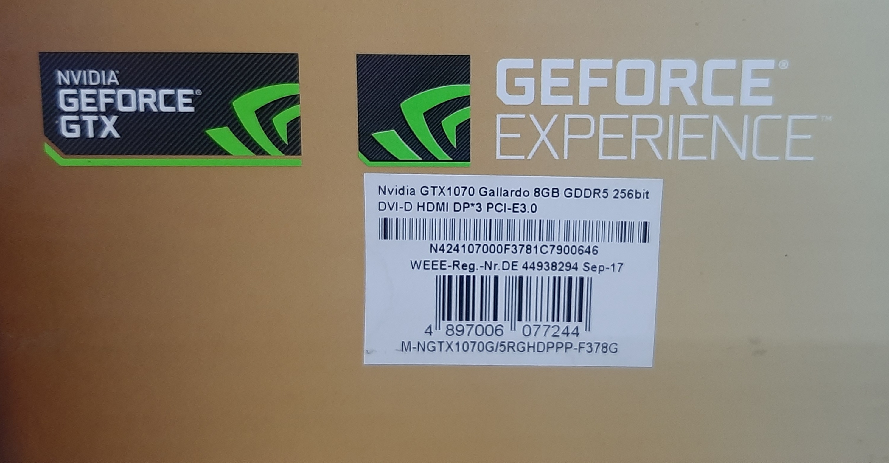 การ์ดจอแสดงผล VGA มือสอง ยี่ห้อ Nvidia รุ่น GTX1070 8GB GDDR5 ประกันร้าน 1 เดือน