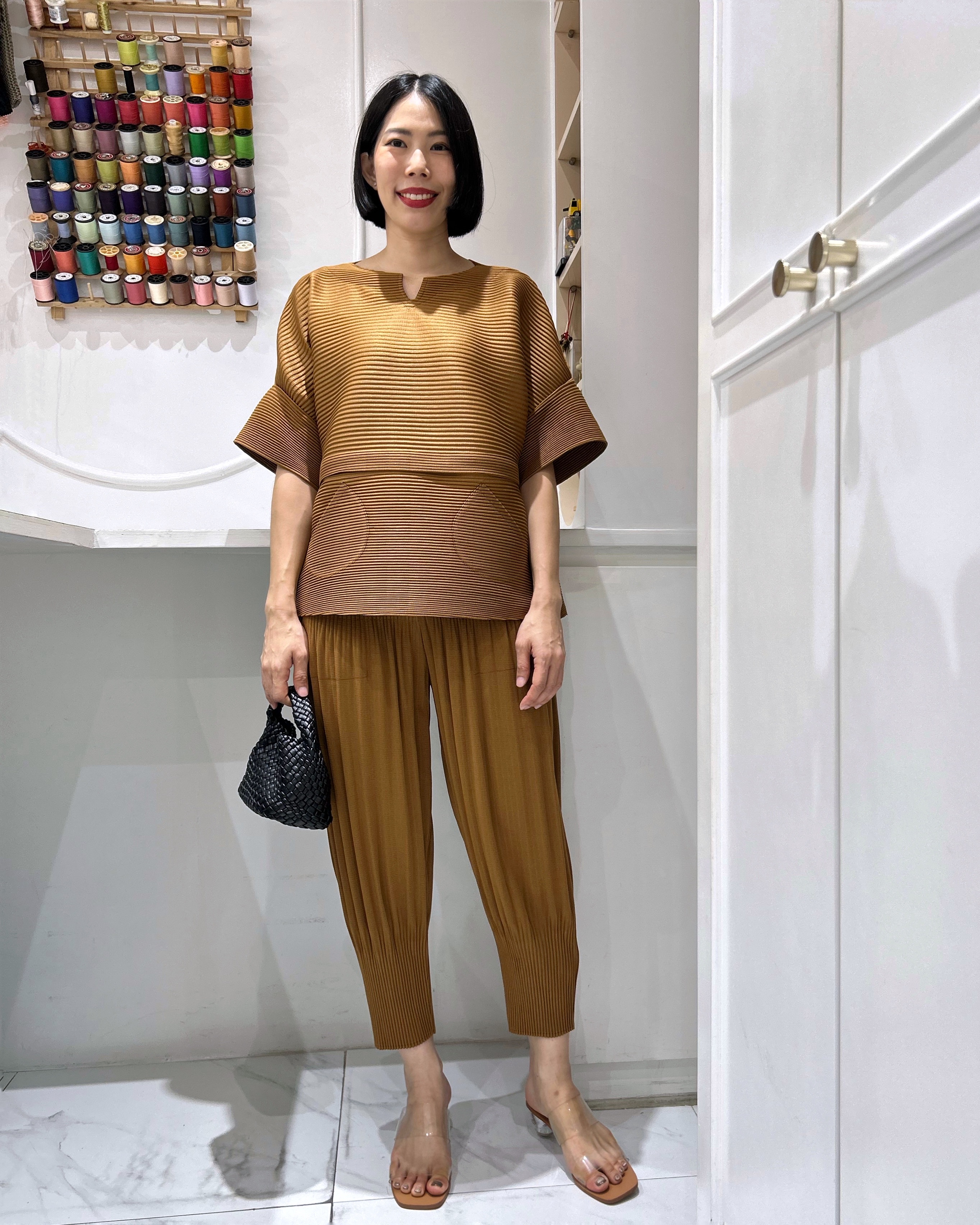 2MUAY รุ่น GA67813 / GA8746 THICK HORIZONTAL PLEATED SET 8 สี FREE SIZE