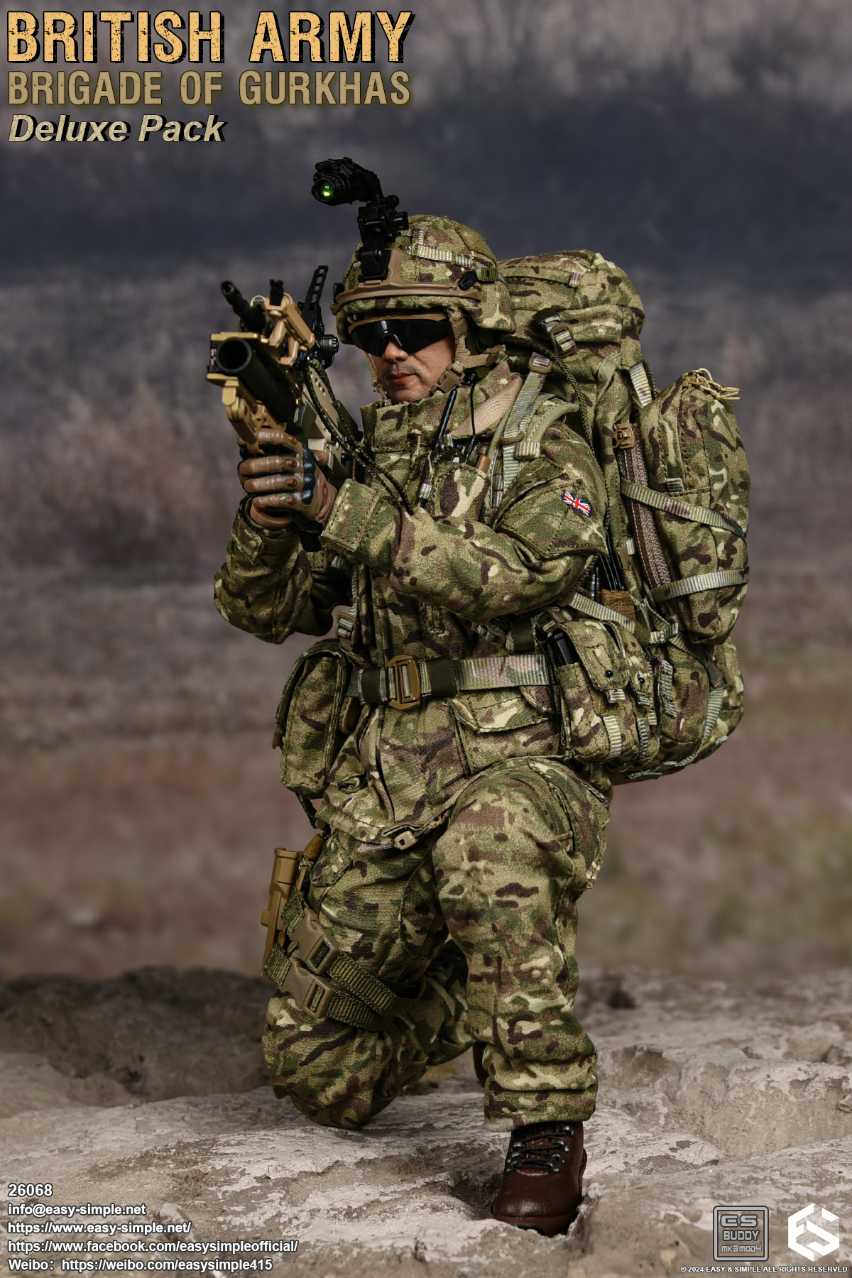 [สั่งจอง]Easy&Simple 26068 1/6 : British Army Brigade of Gurkhas Deluxe Pack