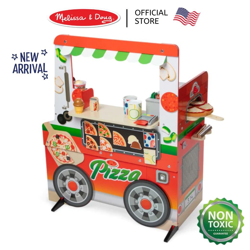 รถฟู๊ดทรัค ขายพิซซ่า ขายไอติม เล่นได้ 4 ด้าน Melissa & Doug Pizza Food Truck